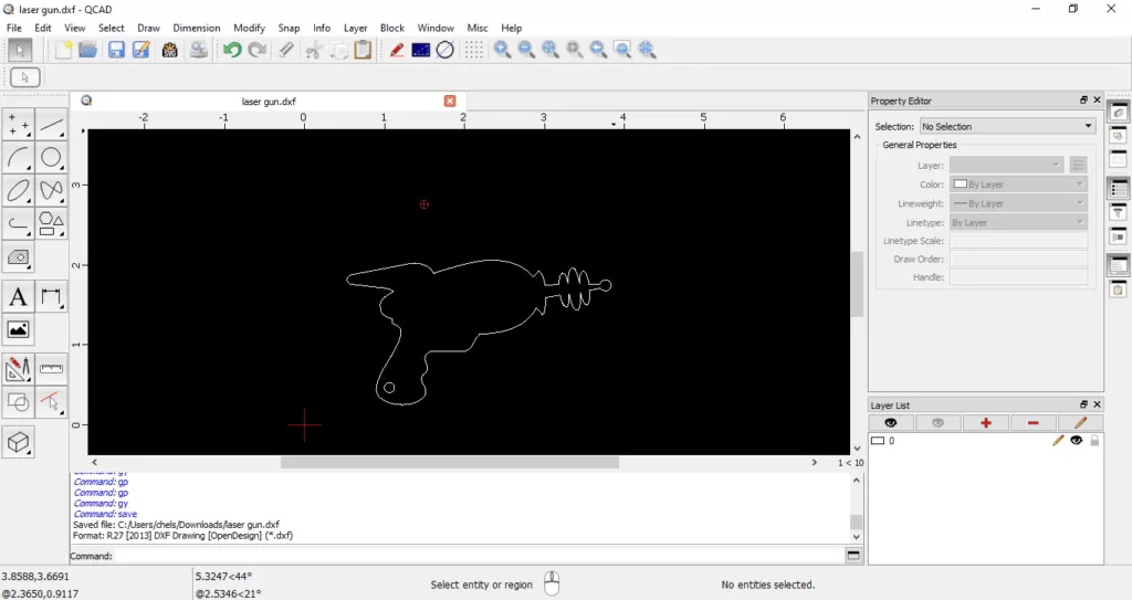 QCAD Cut Geometry Measurement Guide